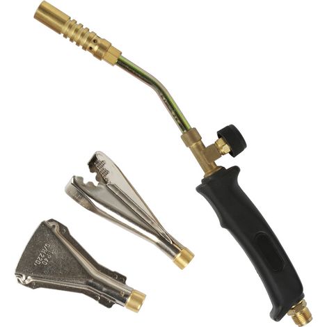Chalumeau soudeur à flamme bi-gaz – 3 buses interchangeables – Tuyau de 1,5 m pour soudage et chauffage – Pression de service 1,5-2,5 bar (1/5)