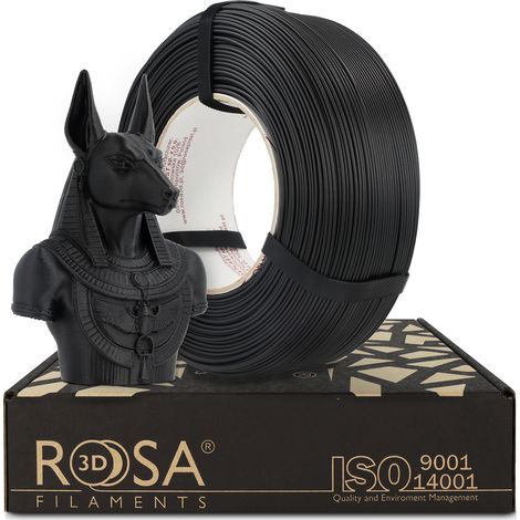 Filamento PLA-CF ReFill per stampa 3D, nero opaco effetto carbonio (1 kg / 1,75 mm) (1/5)