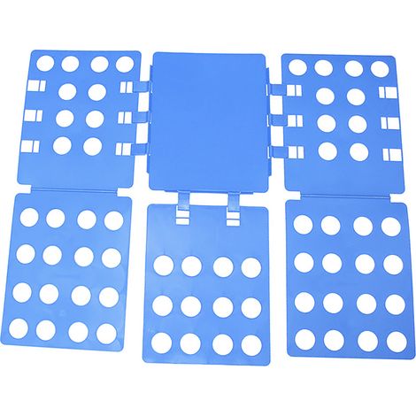 Planche à pliage portable pour vêtements - Grande taille pour chemises, pantalons et shorts - Bleu (1/5)