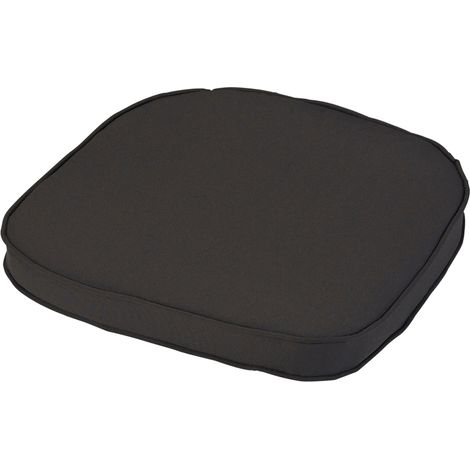 Standard D Pad Outdoor Garden Furniture Cushion - L41 x W38 cm - Charcoal Grey