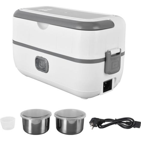Boîte-repas chauffante électrique 220V avec isolation thermique, compartiment détachable et interface étanche - Prise UE (1/5)