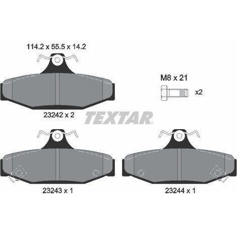 Kit de plaquettes de frein, frein à disque Textar 2324201 CHEVROLET 18021875