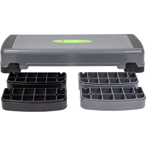 Plateforme daerobic hauteur reglable gris noir (1/5)
