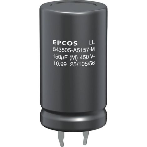 TDK B43504-A9107-M Condensateur électrolytique Snap-In 10 mm 100 µF 20 % (Ø x H) 22 mm x 35 mm 1 pc(s) S79544 (1/2)