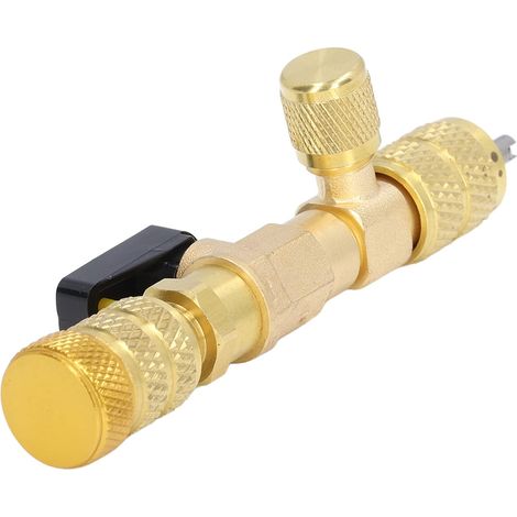Kit d'outils de Retrait de Valve – Retrait et Installation en Laiton Double Taille pour Ports 1/4" 5/16" – Solution de Réparation Rapide pour équipement de Réfrigération – Ensemble (1/5)