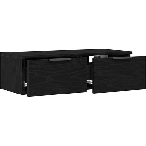 Maison Exclusive - Mueble de pared con cajón Roble Negro 68 x 30