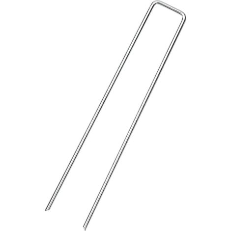 Piquets de sol en forme de U 25 pcs 20x3,5 cm acier galvanisé CFW30683 (1/5)