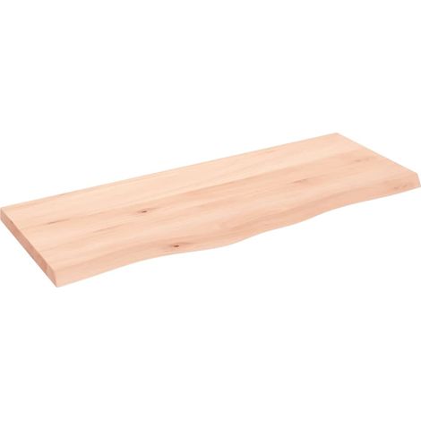 Maison Exclusive - Piano Bagno 100x40x(2-4) cm in Legno Massello Non Trattato