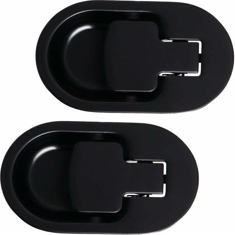 Levier de Fauteuil et Canapé Inclinable Relax, Manche en Métal D\'aluminium Solide Noir sans Câble (2 Pièces) (1/4)