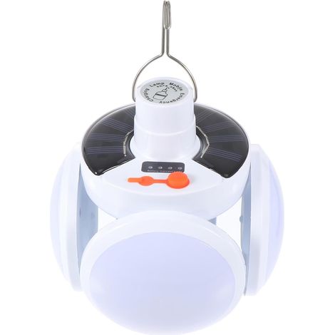Lampe Solaire Multifonction pour Camping et Urgence Lumière Suspendue Pratique et Rechargeable Éclairage Extérieur pour Tente et Activités Plein Air