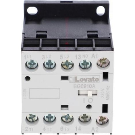 Contactor de potencia 3P 9A 4kW a 400VAC AC3, bobina 230VAC 50/60Hz, 1Z 0R 11BG0910A230