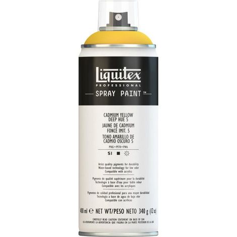 Peinture Acrylique en Aérosol - LIQUITEX - Jaune de Cadmium Foncé - 400 ml - Séchage Rapide - Professionnelle (1/2)