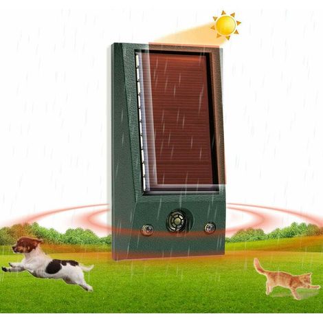 VURAHOME - Répulsif Chat Exterieur, Ultrason Chat, Repulsif Chien, Charge Solaire,Chargement USB Prévenir Les Chiens et Les Chats, Les Oiseaux, pour Jardins, Champs, Pépinières, Etanche IP58 (1/5)