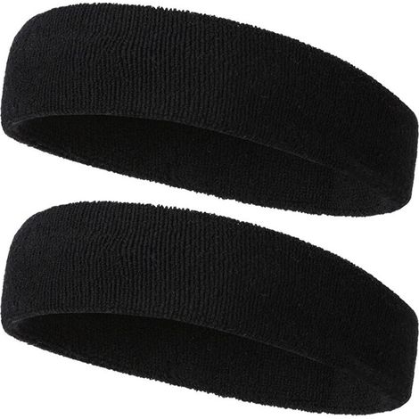 2 PCS Bandeau, Coton, Absorption Sueur, Élastique, Sport Yoga Fitness, Homme Femme (1/5)
