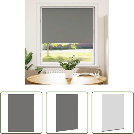 vidaXL Sichtschutz -  Verdunkelungsrollo Grau 100x130 cm Stoffbreite 95,7cm Polyester (1/5)