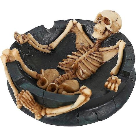 1 cendrier en forme de crâne pour décorations d'Halloween (1/3)