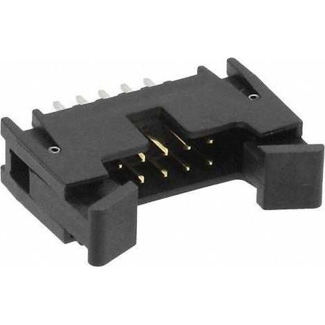 Connettore IDC maschio da flat 10 vie passo 2.00 con fori di fissaggio