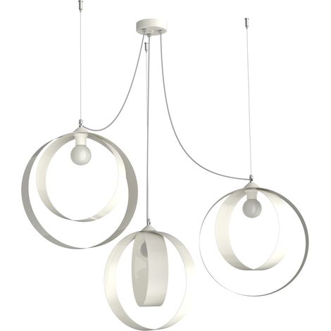 SHELL SOSPENSIONE 3 LUCI MONOCOLORE LUCIDO (1/2)
