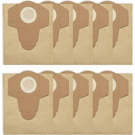 Lot de 10 sacs à poussière et eau de 20 L pour aspirateur Einhell BT-VC 1250S (accessoires inclus). (1/5)