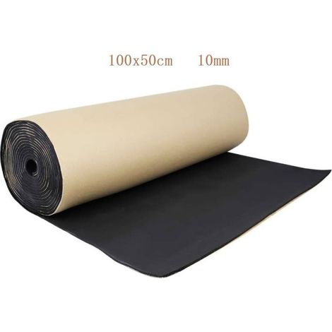 – Tapis isolant acoustique 100x50cm – Mousse amortisseur 10mm – Résistant à chaleur et humidité – Pour insonorisation auto (1/5)