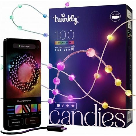 Twinkly Candies ghirlanda luminosa LED verde 6 metri