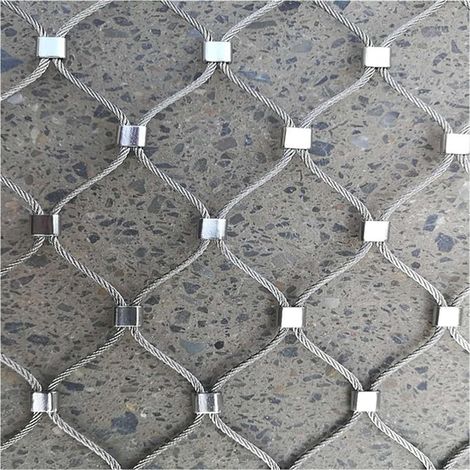 Rejilla metálica de acero inoxidable, malla de cuerda de acero inoxidable flexible, valla de protección para escaleras de 6 cm/1,5 mm, valla de jardín (1,5 x 6 m/4,9 x 19,7 pies)