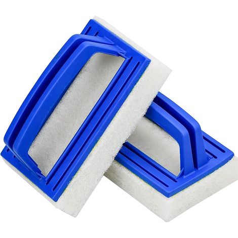 Brosse Plancher Mur Piscine Brosse de Piscine avec Manche Brosse de Piscine en Plastique Brosse à Main de Piscine Brosse Outils de Nettoyage de Piscine pour Nettoyer Piscine Spa Baignoires 2 Pcs
