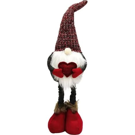 Ornement de Noël - Santa - Gnome en Peluche - Réglable - Feutre - 15-52 cm (1/4)