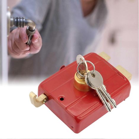 Serrure à pêne dormant en laiton robuste pour porte d'entrée, conception inviolable et résistante à la corrosion (1/5)