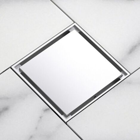 Anti-Odor Shower Cover, Brass Shower Drain Cover for Bathroom, Washroom, Kitchen, 100x100mm (1/4)