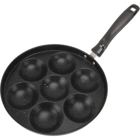 Poêle à omelette antiadhésive à 7 trous, poêle à œufs frits polyvalente, ustensile de cuisine pour omelettes et usage puériculture pot (1/5)