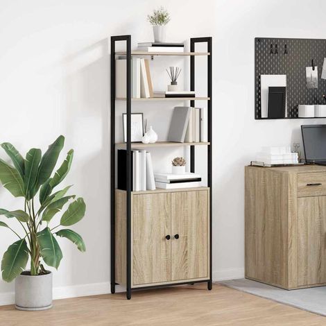 vidaXL Armadio per Libri Rovere Sonoma 60 x 24 x 161 cm