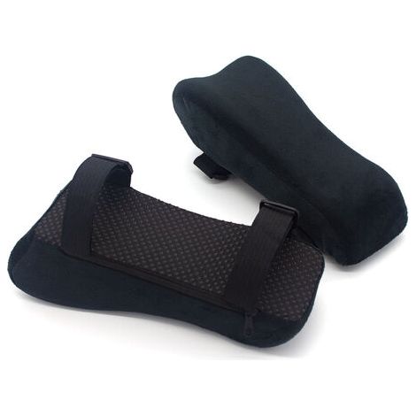 2-teiliges Ellbogenkissen, Armlehnenpolster für Büro- und Gaming-Stühle, Armlehnenpolster aus Memory-Schaum, schwarze Armpolster zur Linderung von Ermüdungserscheinungen (1/4)