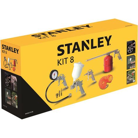 Stanley Air Compressors 8 Piece Air Tool Kit - air dusting gun...