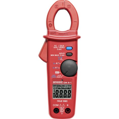 Pince ampèremétrique multimètre CM 2-1 BENNING 0,01 A-400 A CAT IV 600 V,CAT III 100 V - 44689