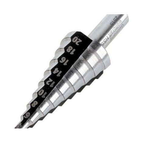 Wolfcraft Stufenbohrer Rundschaft HSS Ø 8 - 30 mm Forstnerbohrer & Lochsägen (1/2)