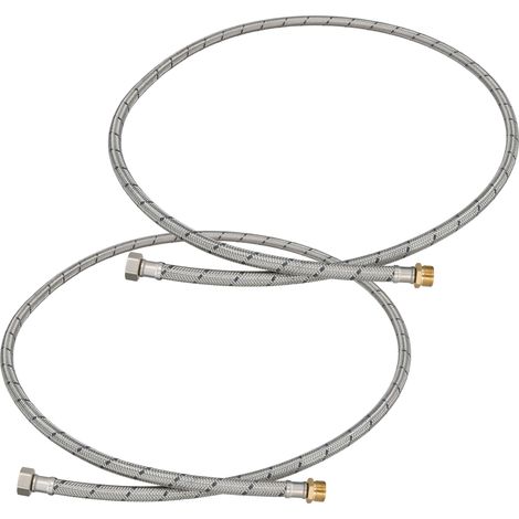 Connettore flessibile da 3/8” femmina-maschio, 150 cm, set da 2 pezzi (1/5)