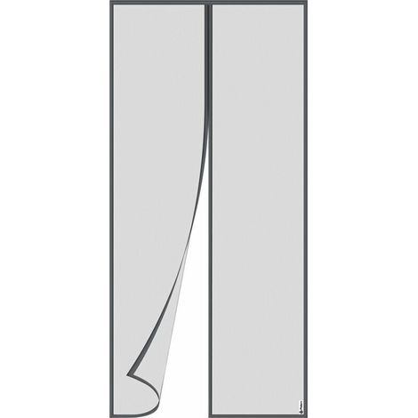 AMXCNOY Magnetisches Moskitonetz für Türen, 90 x 210 cm (36 x 82 Zoll), Fliegengitter, Grau, für Türen und Fenster (1/4)