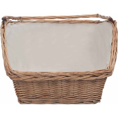 Maison Exclusive - Cesta Legna da Ardere con Manico 61,5x46,5x58cm Marrone Salice
