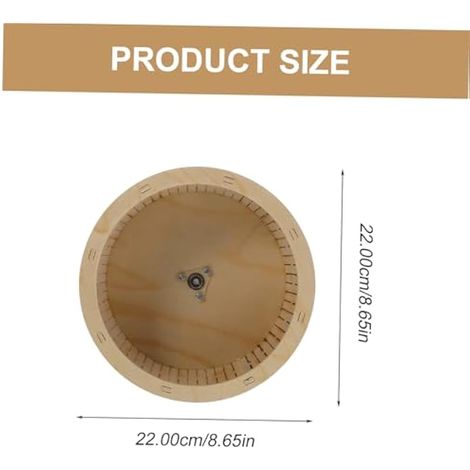 Roue d'exercice silencieuse en bois pour petits animaux de compagnie pour hamsters gerbilles hérisson matériau naturel soulagement du stress cage accessoire (1/5)