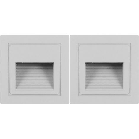 Step Light - LED Wall-Mounted Stair Lamp - Waterproof IP65 - Indoor Outdoor Use - Bedroom Hallway Terrace - 2 Pieces