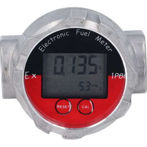 Misuratore di portata digitale ad alta precisione Saluaqui con schermo LCD da 1 pollice per la misurazione della pressione dell'aria e dell'acqua, massimo 20 MPa - Struttura affidabile in lega di allu