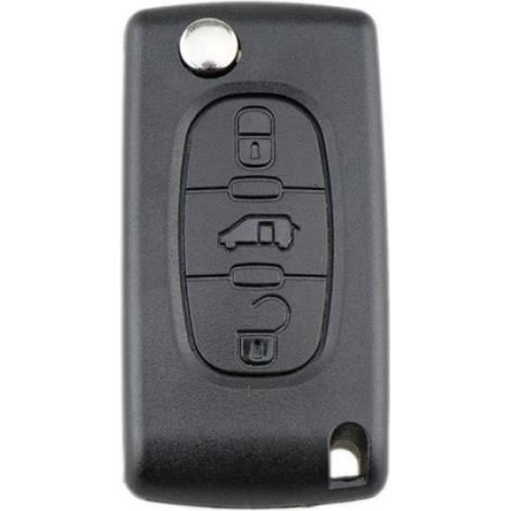 Energy 01-3 Boutons Coque de Clé avec Lame VA2 : sans rainure - Compatible pour Citroën Berlingo et Peugeot Partner - Multi BOITIER (1/4)
