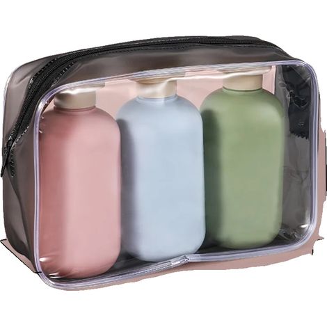 Reise-Shampoo-Flaschen, nachfüllbar, Schaum-Pumpen-Design, Kunststoff-a, 200ml (1/2)