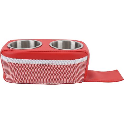 Ortviai Porte-gobelets double pour ponton – Acier inoxydable, rouge, universel pour bateau, yacht, camping-car et voiture (1/5)