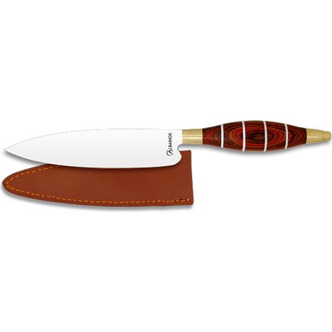 Messer + Lederscheide. Ausdauer Rot.hoj