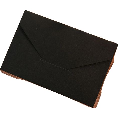 Buste di carta, in carta kraft, ideali per inviti e biglietti, 50 pezzi, nere. (1/2)