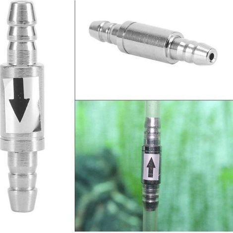 Clapets Anti Retour Acier Inoxydable - Protection contre le reflux Facile à installer - Système CO2 Aquarium Ozone (1/5)