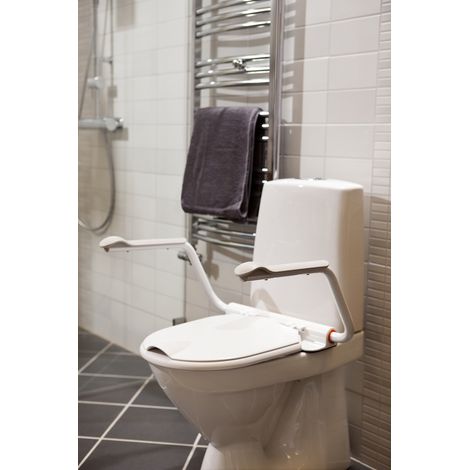 Etac Supporter: funda para asiento de inodoro con tapa y reposabrazos, soporta hasta 150 kg. (1/4)
