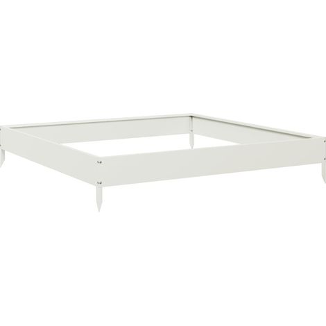 Maison Exclusive - Fioriera Rialzata da Giardino Bianca 100x100x18,5 cm in Acciaio